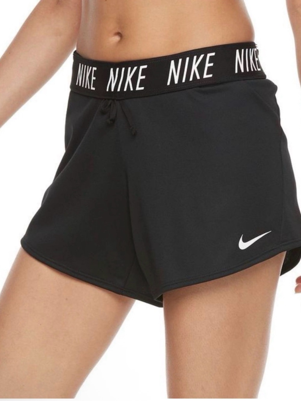 Nike Women's Black Athletic Shorts with Branded Elastic Waist (Women’s size M)